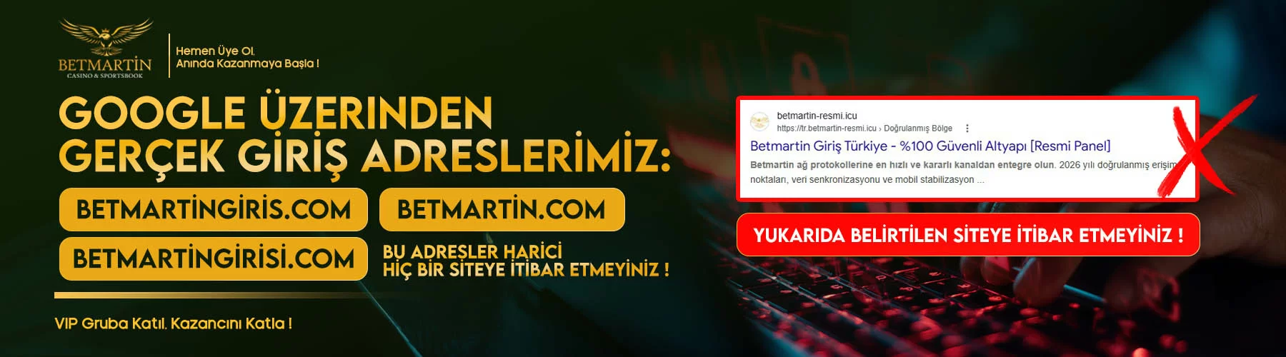 Betmartin gercek giris adresleri bilgilendirmesi